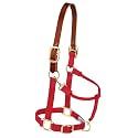 Weaver Equine Breakaway Horse Halter, Supple Leather Crown, Adjustable Brass Throat Snap Halters for Horses, Equine Tack