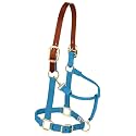 Weaver Equine Breakaway Horse Halter, Supple Leather Crown, Adjustable Brass Throat Snap Halters for Horses, Equine Tack