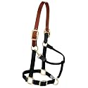 Weaver Equine Breakaway Horse Halter, Supple Leather Crown, Adjustable Brass Throat Snap Halters for Horses, Equine Tack