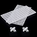 WEAVERBIRD 2Pcs Aquarium Divider Tray Plastic Grid Divider Tray Egg Crate for Aquarium Fish Tank Bottom Isolation, White