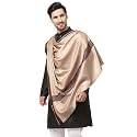 Weavers Villa Men's Woven Border Beige Woolen Lohi/Shawl [50" X 100"]