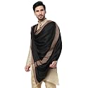 Weavers Villa Men's Woven Border Beige Woolen Lohi/Shawl [50" X 100"]
