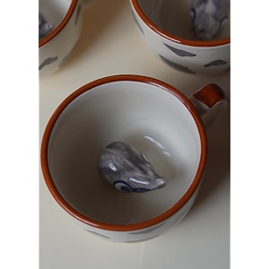 weaving homes set of 2 elephant ceramic mugs - handmade adorable and cute coffee mug set