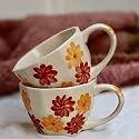 WEAVING HOMES Store Flower Mug 230 ML Mugs, Cups, Ceramic Mugs, Coffee Cups, Coffee Mugs, Drinkware Mugs, Coffee Mug Set, Handmade Mugs, Adorable Mugs
