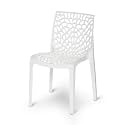 Web Designer Plastic Chair for Home, Office and Restaurant and Cafe|Armless Chair for Dining Room (White, Set of 1)