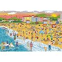 Webby Beach Illustration Wooden Jigsaw Puzzle, 1000 Pieces, Multicolor
