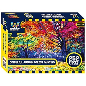 webby colourful autumn forest painting jigsaw puzzle for kid 252 pieces