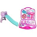 Webby Foldable Garden Slide Toy for Kids &amp; Tabu Toys World Beauty Set for Girls, Pink
