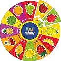 Webby Fruits Wooden Round Jigsaw Floor Puzzle, 13 Pcs-3 8 Years for Kids