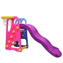 Webby PE Foldable Baby Slide with Adjustable Height, Multicolour