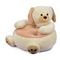 Webby Plush Animal Dog Sitting Armchair with Backrest | Cushion Comfortable Seat Soft Toy for 1 to 3 Years Kids