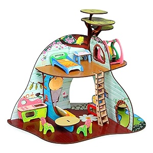 webby tree troopers a forest hideout all side play doll house for girls amp boys diy paint wooden doll house toy with furniture for kids