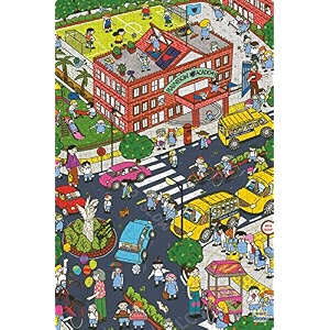 webby after school illustration wooden jigsaw puzzle 1000 pieces multicolor
