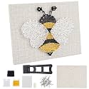 WEBEEDY 3D String Art Kit for Adults Beginners, DIY Bee String Craft Kit, Include All Necessary Accessories and Frame, Christmas Mother's Day Home Wall Decorations Unique Women Gift