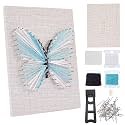 WEBEEDY DIY 3D String Art Kit for Adults Beginners, Butterfly Craft Kit, Include All Necessary Accessories and Frame, Christmas Home Wall Decorations Unique Gift
