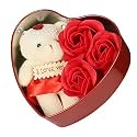 Webelkart Artificial Flower Gift Box (Red, 3 Piece), Artificial Flora