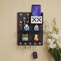 Webelkart Wooden Premium Key Chain Wall Hanging Key Holder Diwali Decorations Items For Home Decor key hanger (10 Hook- Brown)