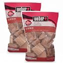 Weber Cherry Wood Chunks, for Grilling and Smoking, 4 lb. (Pack of 2)