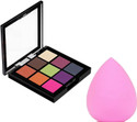 WECHARMERZ Ultimate 9 Pigmented Colors Eyeshadow Palette Long Wearing With Blender 6 g