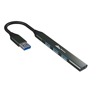 wecool 4 ports usb hub usb a to 4 usb-a ports 3 ports usb 20 and 1 port usb 30 for super high speed data transfer usb hub 30 for pc laptop hdd printer camerakeyborad mouse