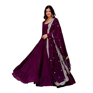 Wedani Georgette Sequins Work Anarkali Kurta Set