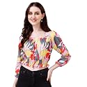 Wedani Women39s Casual Foral Print Puff Sleeve