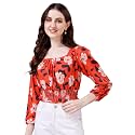 Wedani Women39s Casual Foral Print Puff Sleeve
