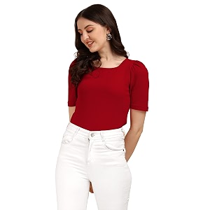 Wedani Womens Solid Regular Fit Blouse