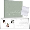 Wedding Guest Book Personalized 2026 Year 100 Pages Linen Photo Guestbook
