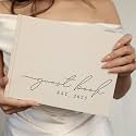 Wedding Guest Book Personalized 2027 Year 100 Pages Linen Photo Guestbook
