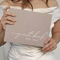 Wedding Guest Book Personalized 2027 Year 100 Pages Linen Photo Guestbook