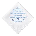 Mother of The Bride Gifts Something Blue Embroidered Wedding Handkerchiefs