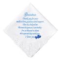 Mother of The Bride Gifts Something Blue Embroidered Wedding Handkerchiefs