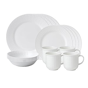 wedgwood 16 piece nantucket basket set white