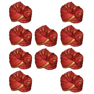 wedding turban dulha collection traditional pagripagdi for baratiswagatwelcome magenta pagdi for men amp women - unisexpack of 10