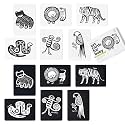 Wee Gallery High Contrast Cards - Black and White Jungle Animal