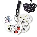 Wee Gallery Stroller Cards, High Contrast Baby Toy Straps Cards on a Ring