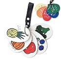 Wee Gallery Stroller Cards - I See In the Market- Food and Colors Travel Activity for Babies and Kids, with Snap on Strap for Walks, Car Seat, Bag, Stroller
