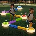 Wee Wonders Light Up Stepping Stones &amp; Balance Beam for Kids, Balance Toys