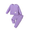 Weebaby Baby Girl Clothes Infant Toddler Girl Clothing Ruffle Shirt High Low Top Floral Allover Pant Little Girls Clothes
