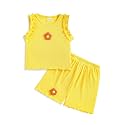 Weebaby Toddler Girl Clothes Baby Summer Outfits Sleeveless Halter Top Ruffle Short Set Cute Kids Clothes Girls