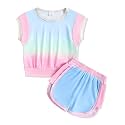 Weebaby Toddler Girl Clothes Baby Summer Outfits Sleeveless Halter Top Ruffle Short Set Cute Kids Clothes Girls