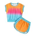 Weebaby Toddler Girl Clothes Baby Summer Outfits Sleeveless Halter Top Ruffle Short Set Cute Kids Clothes Girls