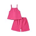 Weebaby Toddler Girl Clothes Baby Summer Outfits Sleeveless Halter Top Ruffle Short Set Cute Kids Clothes Girls