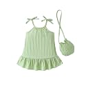 Weebaby Toddler Girl Clothes Baby Summer Outfits Sleeveless Halter Top Ruffle Short Set Cute Kids Clothes Girls