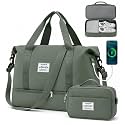 Weekender Bags for Women Travel Weekend Overnight Bag with Shoe Compartment