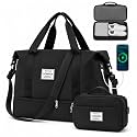 Weekender Bags for Women Travel Weekend Overnight Bag with Shoe Compartment