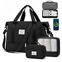 Weekender Bags for Women Travel Weekend Overnight Bag with Shoe Compartment