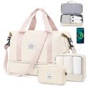 Weekender Bags for Women Travel Weekend Overnight Bag with Shoe Compartment
