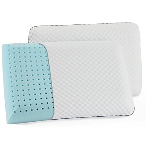 weekender gel memory foam pillow - standard size - 2-pack - medium plush feel - neck amp shoulder support - for back side amp stomach sleepers 